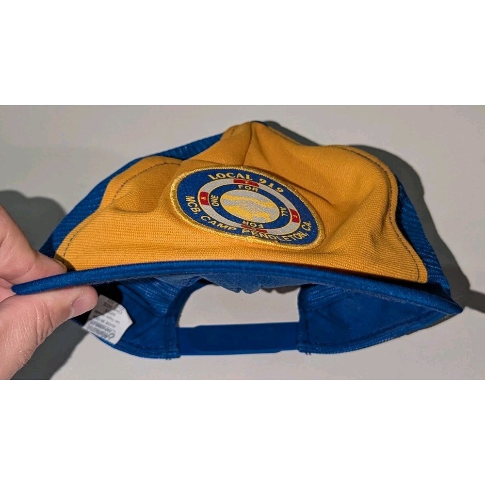 LOCAL 919 MCB CAMP PENDLETON CA SNAPBACK HAT CAP VINTAGE NAMARK RARE BLUE YELLOW - Picture 10 of 10